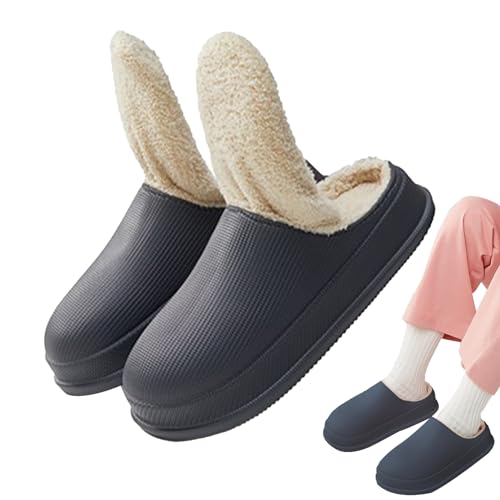 Gemütliche Plateau-Hausschuhe - Plüsch-Schlupfschuhe für hauswarme Schlafzimmer,Indoor Outdoor Clog Flauschige Winter-Hausschuhe für Männer und Frauen Ristyur von Ristyur