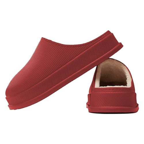 Hausschuhe für Damen,Warme Plüsch-Slip-On-Schuhe - Flauschige Winterhausschuhe, Weihnachten, Neujahr, Erntedankfest Ristyur von Ristyur