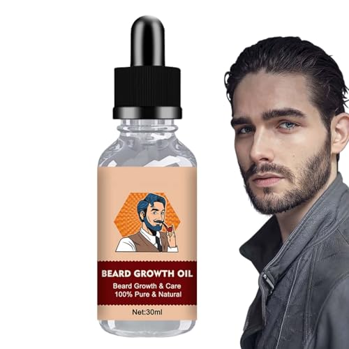 Herren-Bartöl | Schnurrbart-Haarwachstum, Bartöl für Männerwachstum - Natürliches Bartöl, Bart-Feuchtigkeitscreme, 30 ml, für einen vollen Bart, wachsen Sie schneller einen stärkeren, Ristyur von Ristyur