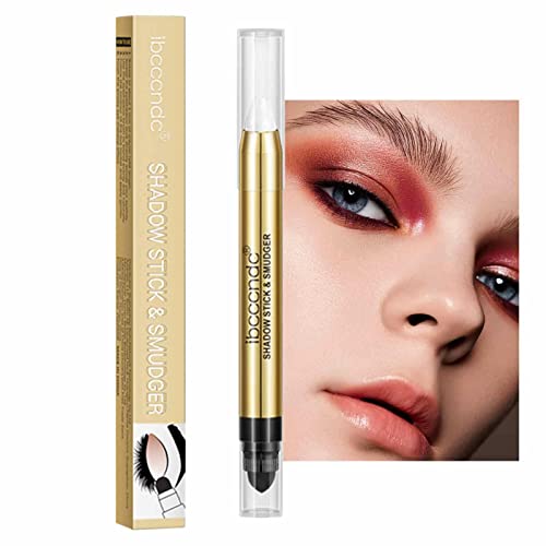 Highlighter Lidschattenstift, 2-Endiger natürlicher wasserfester Lidschattenstift, Multifunktionales, hochpigmentiertes, langanhaltendes, schimmerndes Lidschattenstift-Make-up für Frauen Ristyur von Ristyur