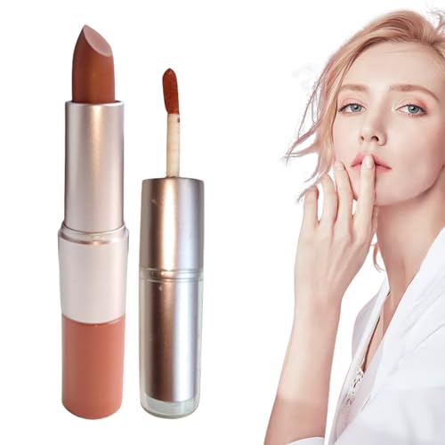 Langanhaltender Lippenstift | Nicht klebender doppelseitiger Lippenstift für Frauen - Schnell trocknendes Make-up als Geschenk zum Valentinstag, langanhaltender Lipgloss für Dating, Ristyur von Ristyur