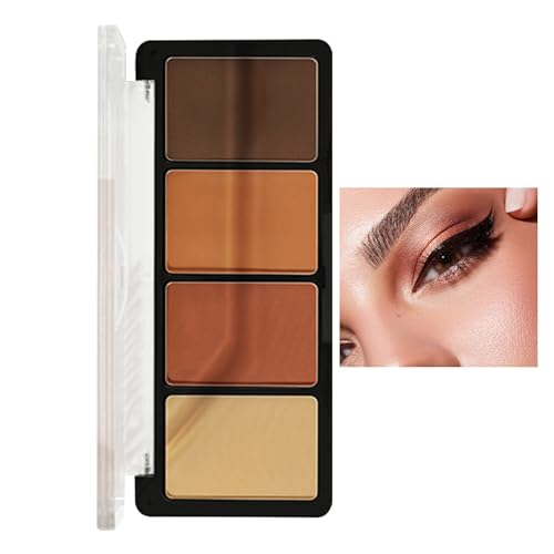 Lidschatten-Make-up-Palette | e Glitzer-Make-up-Palette - 4 Farben hochpigmentierte -Schimmer-Lidschatten-Palette, natürliche Farben Make-up-Lidschatten für Frauen Ristyur von Ristyur