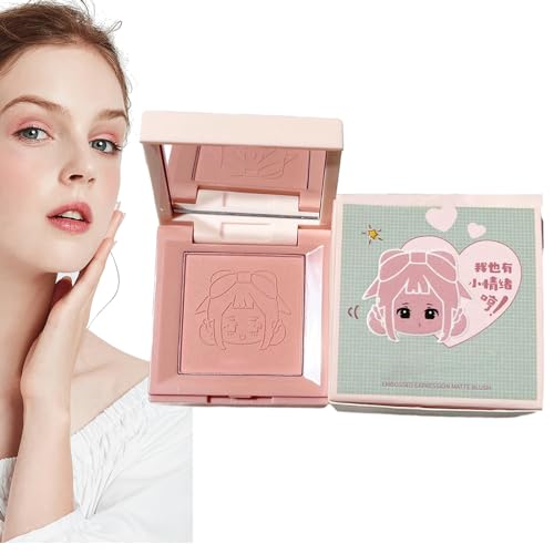 Make-up-Rouge - Blush for Cheeks Cream Blush Palette Matte | Süßes Mädchen-Emoticon, cremige und mischbare Farbe, Gesichtsrouge, langanhaltende, ganztägige, gesichtsverschönernde Make-up-Farbe Ristyur von Ristyur