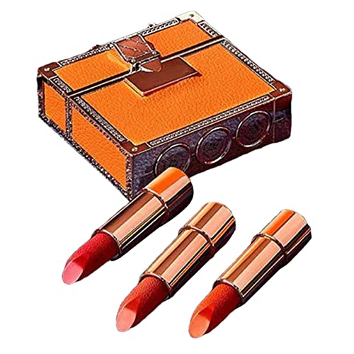 Mattes Lippenstift-Set,Velvet Smooth Lip Pencil Set mit Kettenetui - Antihaft-feuchtigkeitsspendender Lippenstift, Lip Crayon, Make-up-Geschenkset für Frauen und Mädchen Ristyur von Ristyur