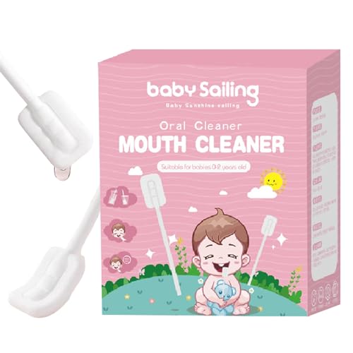 Ristyur Zungenreiniger für Babys, Zungenmullreiniger | weiche Mundreinigungsstifte,Oraler Zungengaze-Zahnfleischreiniger-Stick, bequemer und flexibler Zungenreiniger für die Zahn- und Mundpflege von Ristyur