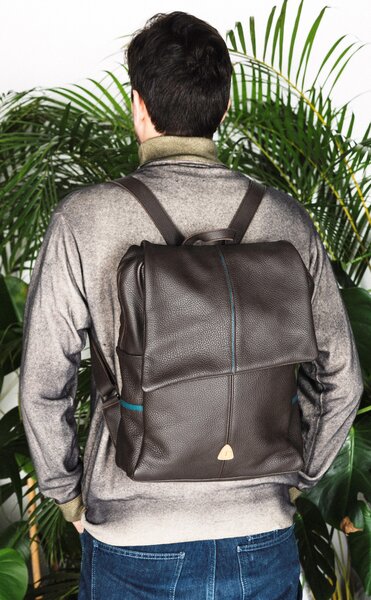 Ritagli di G Damen Leder Laptop Rucksack MARTIN für Studium oder Arbeit - 100% Made in Italy von Ritagli di G