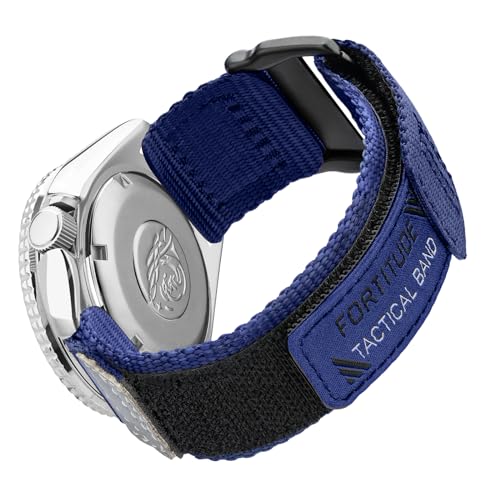 Ritche Ersatz-Uhrenarmband für Herren und Damen, Nylon, Sportarmband, 22 mm, mit Schnellverschluss, Blau / Weiß, Elefantengeschenk, Strumpffüller für Herren Ritche Ersatz-Uhrenarmband für Herren und Damen, Nylon, Sportarmband, 22 mm, mit Schnellverschluss, Blau / Weiß, Elefantengeschenk, Strumpffüller für Herren von Ritche
