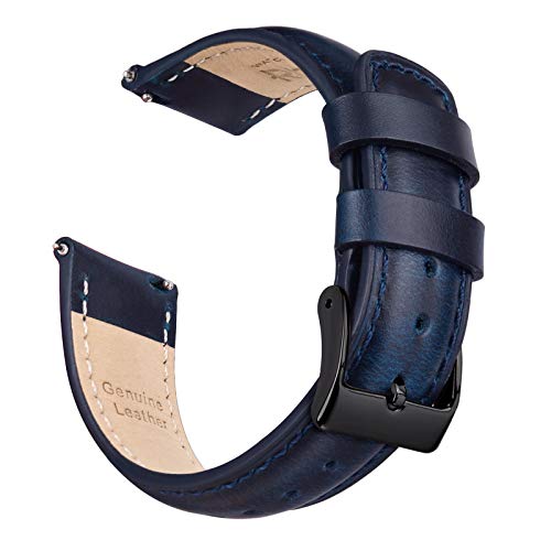 Ritche Uhrenarmband aus Leder mit Schnellverschluss, echtes Uhrenarmband für Herren und Damen, 18 mm, 20 mm, 21 mm, 22 mm, 23 mm, 24 mm, hochwertiges genarbtes Leder, weißer Elefant, Strumpffüller für Ritche Uhrenarmband aus Leder mit Schnellverschluss, echtes Uhrenarmband für Herren und Damen, 18 mm, 20 mm, 21 mm, 22 mm, 23 mm, 24 mm, hochwertiges genarbtes Leder, weißer Elefant, Strumpffüller für von Ritche