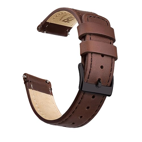 Ritche Uhrenarmband aus genarbtem Leder mit Schnellverschluss, 18 mm, 19 mm, 20 mm, 21 mm, 22 mm, 23 mm oder 24 mm, für Damen und Herren - - 20 mm Ritche Uhrenarmband aus genarbtem Leder mit Schnellverschluss, 18 mm, 19 mm, 20 mm, 21 mm, 22 mm, 23 mm oder 24 mm, für Damen und Herren - - 20 mm von Ritche