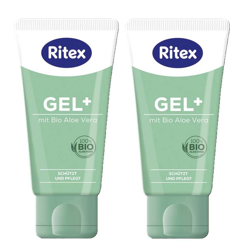 Ritex Gleit- und Massagegel 2er GEL+ - 2x50ml - mit Bio Aloe Vera, Verbesserung der Gleitfähigkeit und Pflege der Haut - Made in Germany Ritex Gleit- und Massagegel 2er GEL+ - 2x50ml - mit Bio Aloe Vera, Verbesserung der Gleitfähigkeit und Pflege der Haut - Made in Germany von Ritex