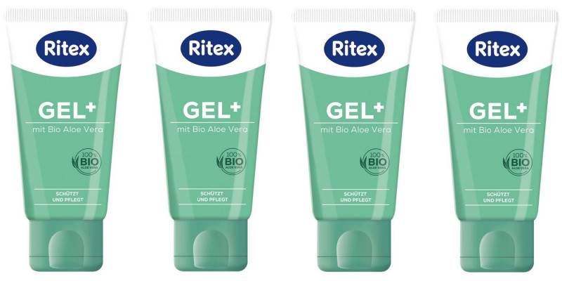 Ritex Gleit- und Massagegel 4er GEL+ - 4x50ml - mit Bio Aloe Vera, Verbesserung der Gleitfähigkeit und Pflege der Haut - Made in Germany Ritex Gleit- und Massagegel 4er GEL+ - 4x50ml - mit Bio Aloe Vera, Verbesserung der Gleitfähigkeit und Pflege der Haut - Made in Germany von Ritex