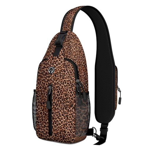 Ritgssi Sling Bag Crossbody Rucksack für Damen Gruppe, Leopard Ritgssi Sling Bag Crossbody Rucksack für Damen Gruppe, Leopard von Ritgssi