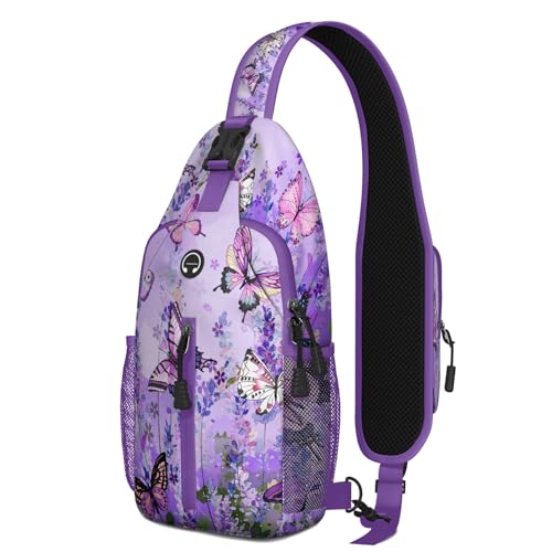 Ritgssi Sling Bag Crossbody Rucksack für Damen Gruppe, Schmetterling Ritgssi Sling Bag Crossbody Rucksack für Damen Gruppe, Schmetterling von Ritgssi