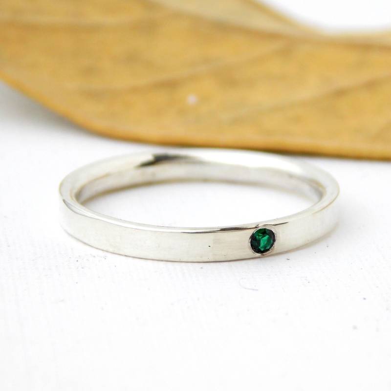 Innerer Geburtssteinring Silberring, Sterlingsilberring, Zierlicher Ring, Bequemer Kleiner Geburtssteinring, Stapelring Innerer Geburtssteinring Silberring, Sterlingsilberring, Zierlicher Ring, Bequemer Kleiner Geburtssteinring, Stapelring von RitoOriginals