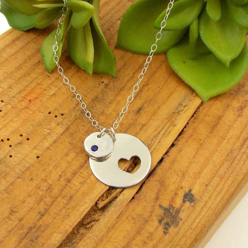 Mutter Herz Anhänger Mit Birthstone Sterling Silber Anhänger, Geburtsstein Motten Halskette, Liebe Halskette Mutter Herz Anhänger Mit Birthstone Sterling Silber Anhänger, Geburtsstein Motten Halskette, Liebe Halskette von RitoOriginals