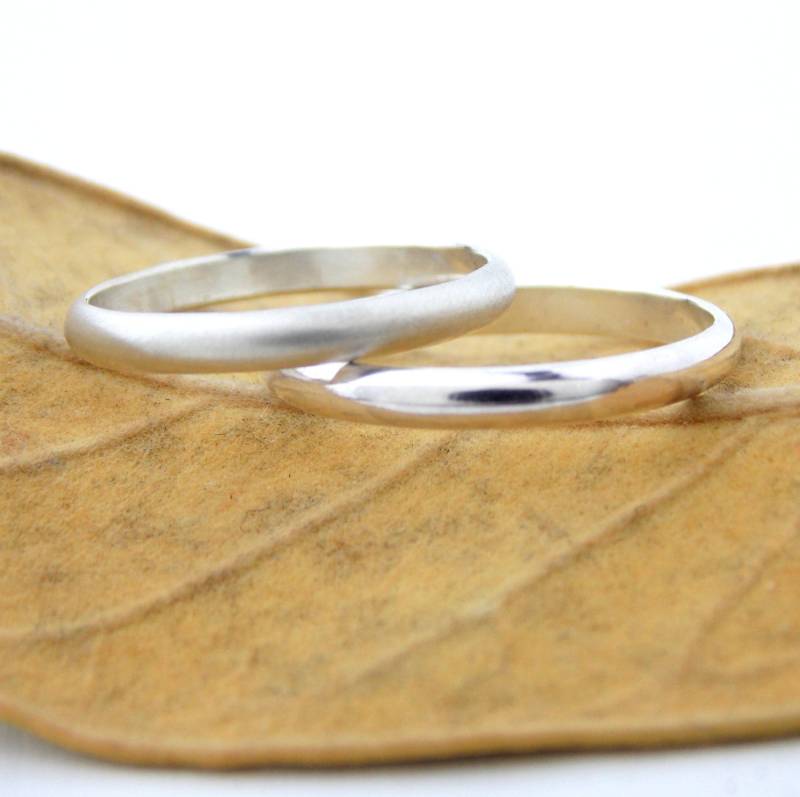 Einfacher Sterling Silberring Silberring, Gewölbter Ring, Schlichter Einfacher Ehering, Glattes Band, Glatter Ring von RitoOriginals