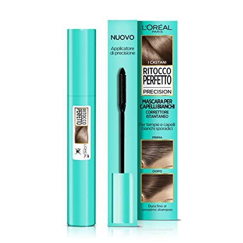 L'Oréal Paris, Kaschier-Mascara, perfekt zum sofortigen und präzisen Kaschieren von weißem, dünnem Haar und Schläfen 3 Castano von L'Oréal Paris