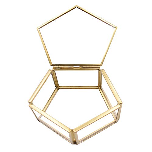 Ringschachtel, Geometrische Schmuck Box Transparent Glas Blume Zimmer Glas Box Ring Box Ehering Schmuck Box Blumen Glasabdeckung Innovative Dekoration Ornamente von Ritte