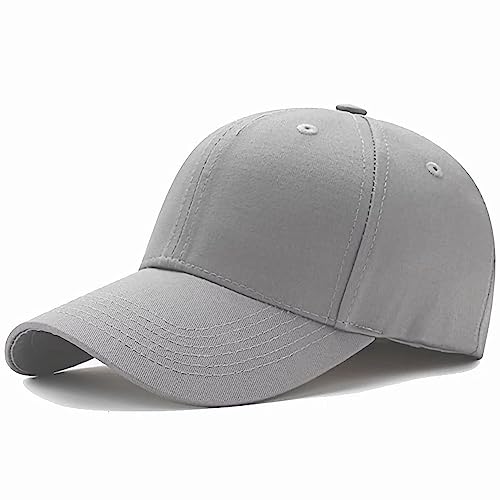 Ritte Schirmmütze, Verstellbare Baseballmütze, Einfarbige Baseballkappe, Unisex-Baseballmütze aus Baumwolle, für den Außenbereich (Grey) von Ritte