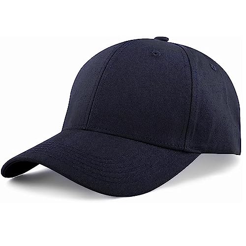 Ritte Schirmmütze, Verstellbare Baseballmütze, Einfarbige Baseballkappe, Unisex-Baseballmütze aus Baumwolle, für den Außenbereich (Marineblau) von Ritte