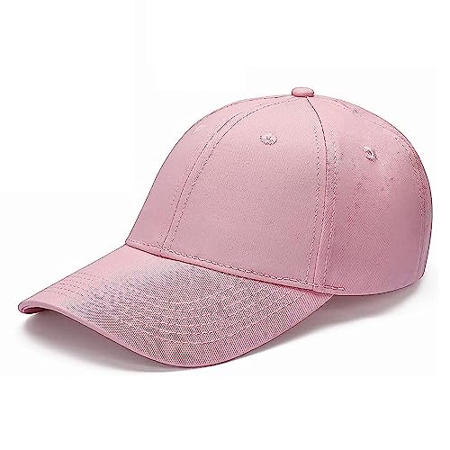 Ritte Schirmmütze, Verstellbare Baseballmütze, Einfarbige Baseballkappe, Unisex-Baseballmütze aus Baumwolle, für den Außenbereich (Rosa) von Ritte