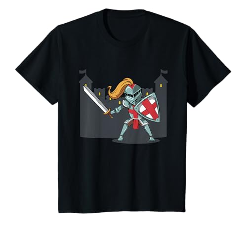 Ritter Design Mit Ritterburg Mittelalter Geschenke Kinder Ritter T-Shirt Schwarz Kurzarm 4-5 Jahre Klassische Passform Kind Jungen von Ritter Design Mit Ritterburg Mittelalter Geschenke