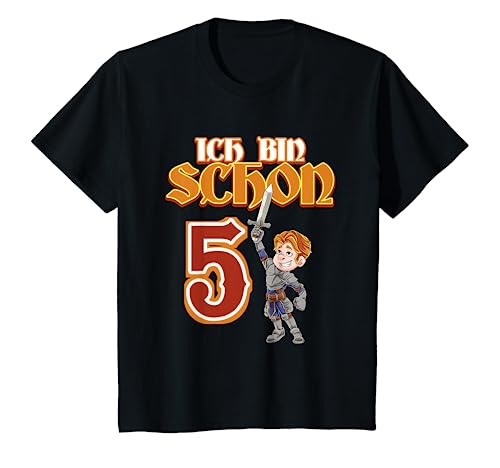 Kinder 5. Geburtstag Ritter Shirt Jungen Geburtstagsshirt 5 Jahre T-Shirt von Ritter Geburtstag Motive Shop