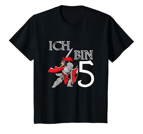 Kinder Ich bin jetzt 5 | Kinder 5 Jahre Geburtstag Ritter Junge T-Shirt Kinder Ich bin jetzt 5 | Kinder 5 Jahre Geburtstag Ritter Junge T-Shirt von Ritter Kindergeburtstags Deko 5
