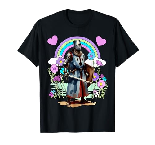 Kinder Retro Regenbogen Ritter Mittelalter Märchen T-Shirt Kinder Retro Regenbogen Ritter Mittelalter Märchen T-Shirt von Ritter Mittelalter Kind