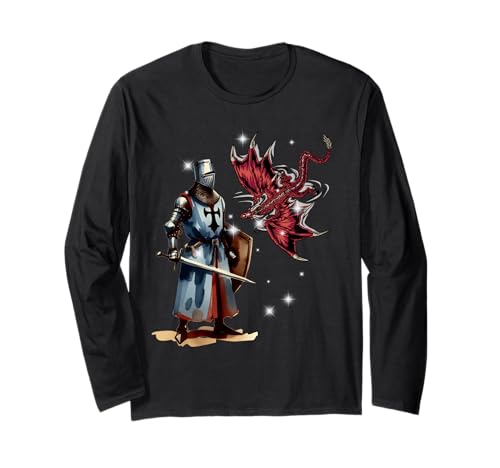 Märchen Ritter Kinder Ritterrüstung Märchenfigur Drache Langarmshirt Märchen Ritter Kinder Ritterrüstung Märchenfigur Drache Langarmshirt von Ritter Mittelalter Kind