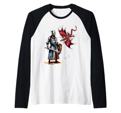 Märchen Ritter Kinder Ritterrüstung Märchenfigur Drache Raglan Märchen Ritter Kinder Ritterrüstung Märchenfigur Drache Raglan von Ritter Mittelalter Kind