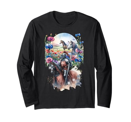 Pferd Pferde Mittelalter Ritter Jungen Ritterrüstung Kinder Langarmshirt Pferd Pferde Mittelalter Ritter Jungen Ritterrüstung Kinder Langarmshirt von Ritter Mittelalter Kind