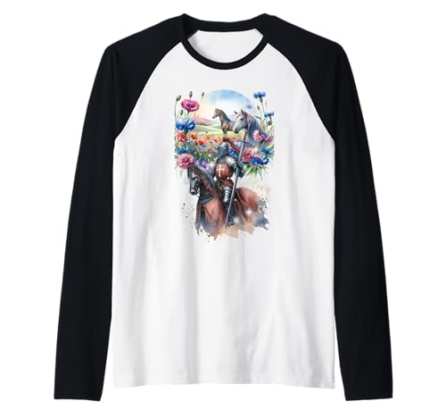 Pferd Pferde Mittelalter Ritter Jungen Ritterrüstung Kinder Raglan Pferd Pferde Mittelalter Ritter Jungen Ritterrüstung Kinder Raglan von Ritter Mittelalter Kind