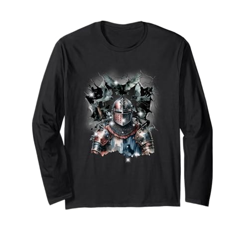 Ritter Kinder Ritterrüstung Mittelalter Halloween Jungen Langarmshirt von Ritter Mittelalter Kind