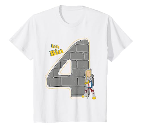Geburtstagsshirt 4 Jahre Junge Ritter Motiv Ich bin 4 T-Shirt Geburtstagsshirt 4 Jahre Junge Ritter Motiv Ich bin 4 T-Shirt von Ritter Shirts zum 4. Geburtstag