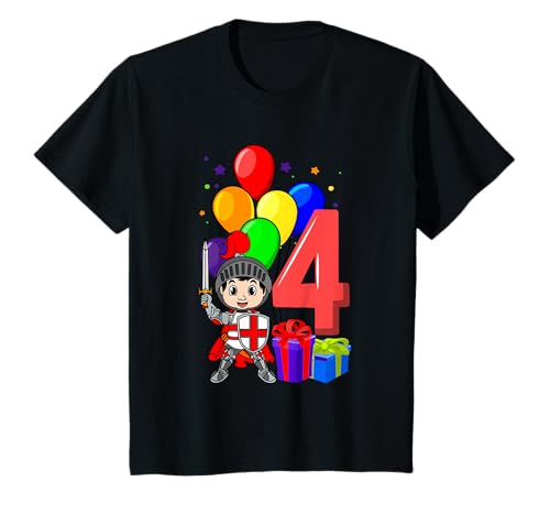 Kinder Ritter Geburtstagsshirt 4 Jahre Junge - Geburtstag Geschenk T-Shirt Kinder Ritter Geburtstagsshirt 4 Jahre Junge - Geburtstag Geschenk T-Shirt von Ritter T-Shirts zum 4. Geburtstag