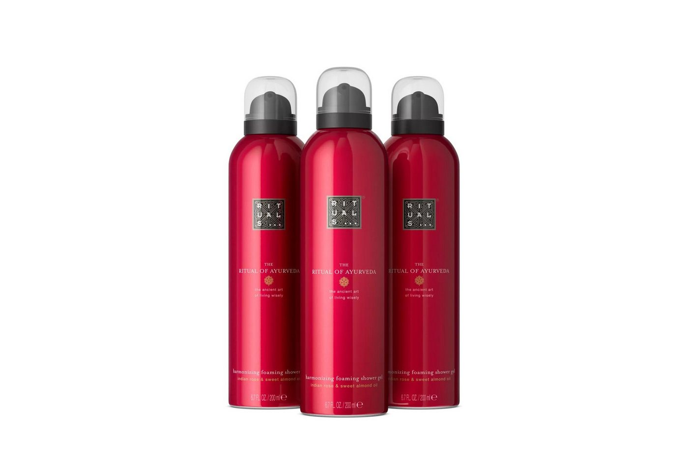 Rituals Duschgel RITUALS The Ritual of Ayurveda Shower Foam Value Pack, 3x200 ml von Rituals