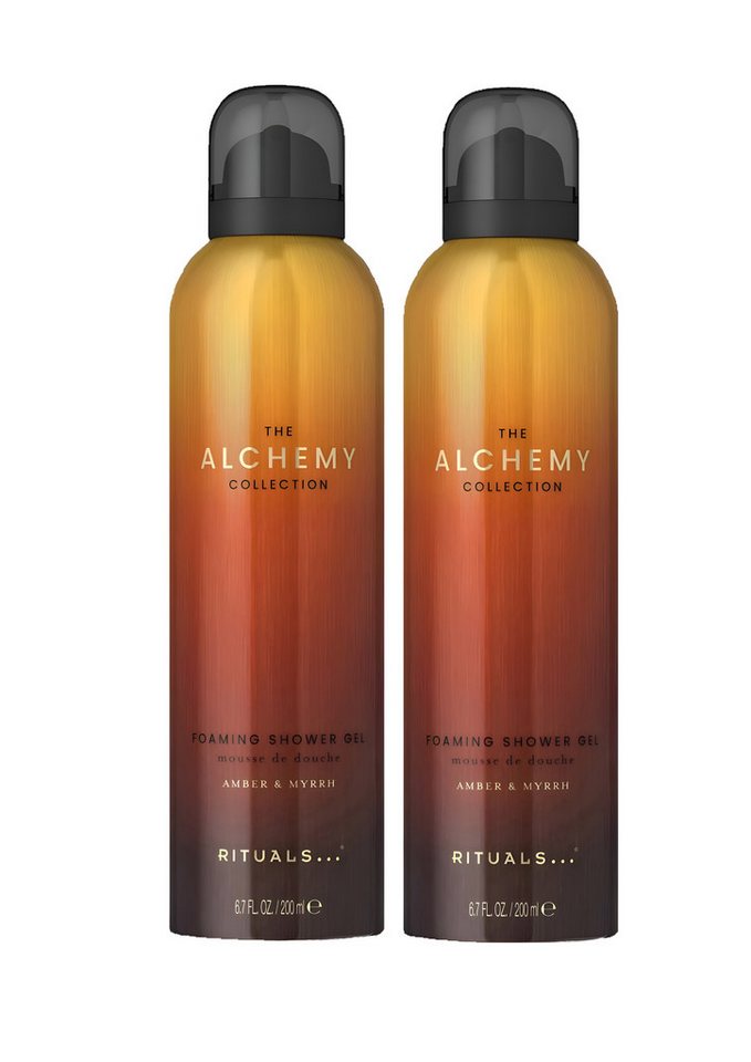 Rituals Duschgel The Alchemy Collection Vorteilspack 2x200 ml Amber Myrrhe Duschschaum, 2-tlg., intensive Feuchtigkeitspflege, würziger & warmer Duft von Rituals