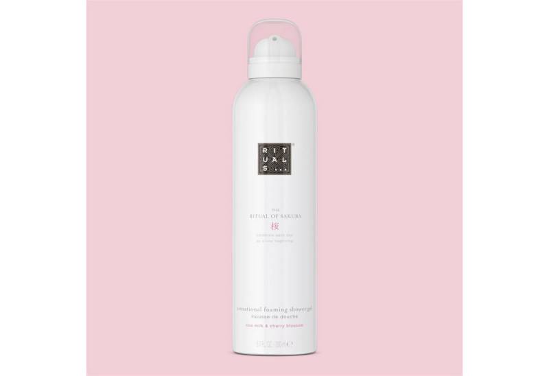 Rituals Duschschaum The Ritual of Sakura Foaming Shower Gel 200 ml, Zarter Duft von Kirschblüten und cremiger Reismilch von Rituals