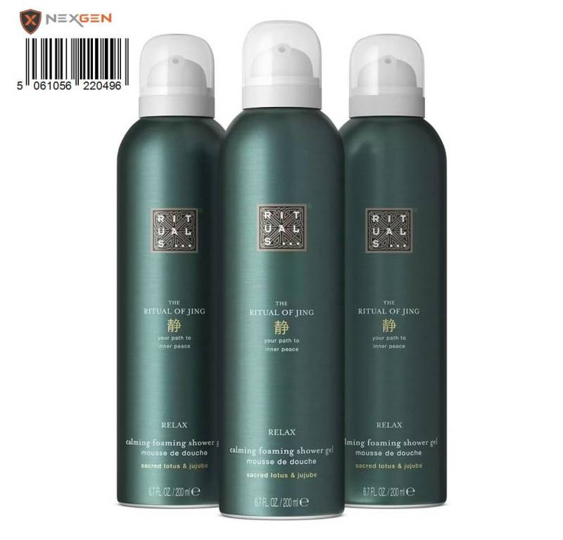 Rituals Duschschaum von Ritual of Jing Vorteilspack: 3x200 ml, heiligem Lotus, Jujube von Rituals