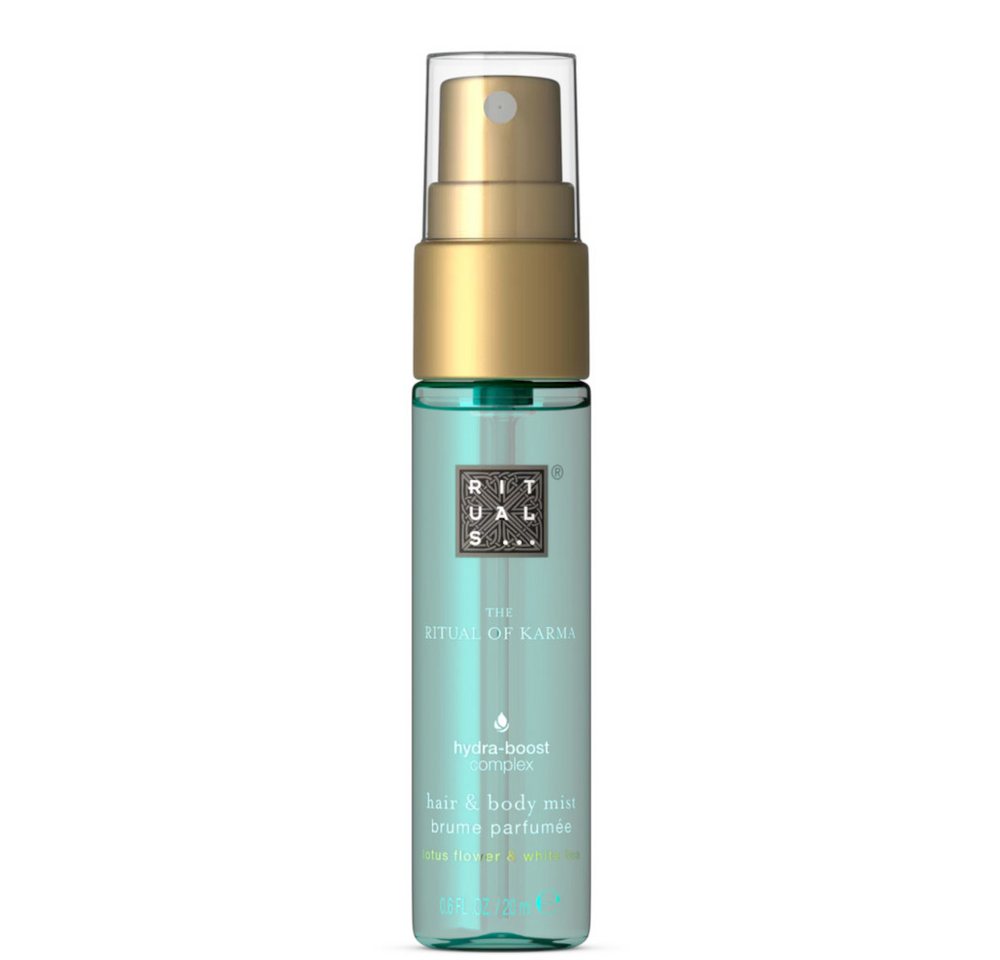 Rituals Gesichts- und Körperspray Rituals The Ritual of Karma Hair & Body Mist 20 ml, Sommerlich-frischer Duft in praktischer Reisegröße von Rituals
