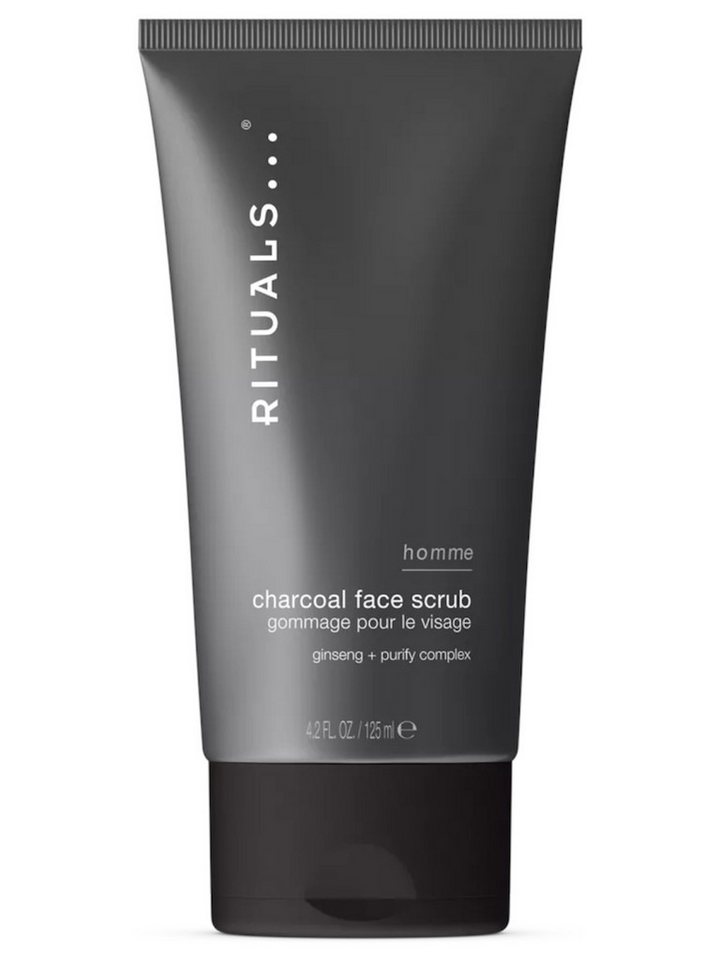 Rituals Gesichtspeeling Rituals Homme Charcoal Face Scrub 125ml - Mit Ginseng & Purify-Komplex, Kraftvoll-maskuliner Duft mit würzigem Holz und kräftigen Kräuternoten von Rituals