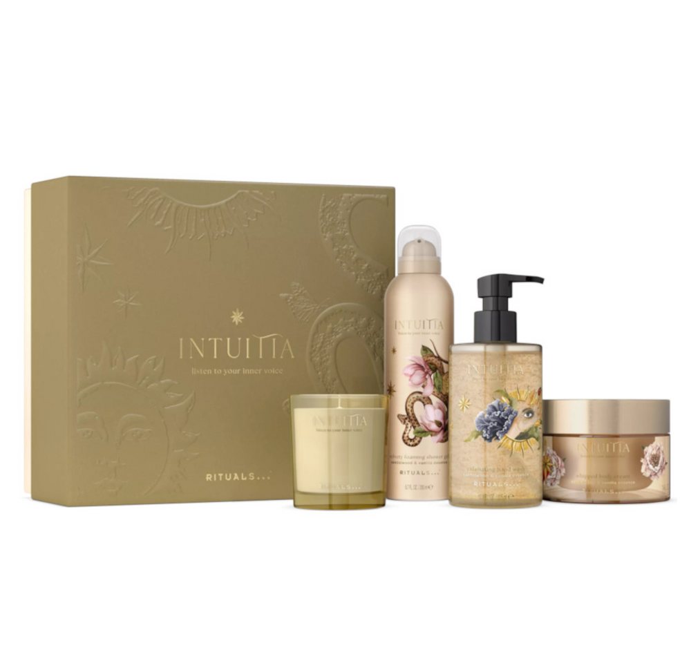 Rituals Pflege-Geschenkset Intuitia Gift Set L – 4-teiliges Verwöhnset, 4-tlg., 4-teiliges Intuitia Set mit würzig-holzigem Duft & luxuriöser Pflege von Rituals