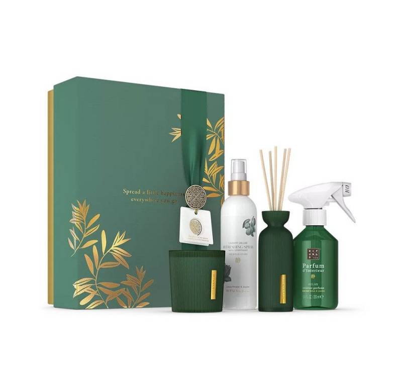Rituals Pflege-Geschenkset Luxus-Pflegeset Limited Edition Jing Geschenkset L 2025, 4-tlg., 4-teiliges Pflegeset mit Duschschaum, Creme, Kerze & Duftstäbchen von Rituals