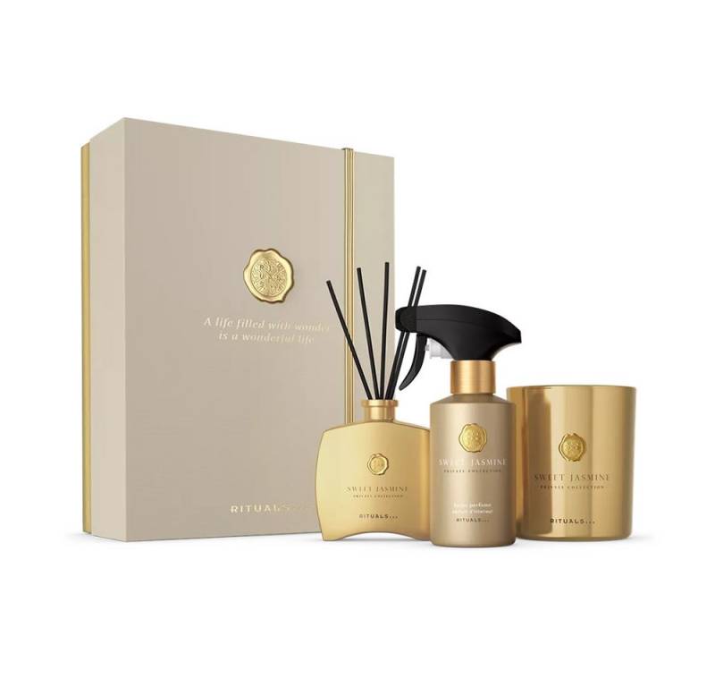 Rituals Pflege-Geschenkset RITUALS Private Collection Suede Vanilla Geschenkset 2024 Perfekt als Überraschung in der Weihnachtszeit verschenken, 3-tlg., Luxuriöses Duftset mit warmem Vanille-Aroma​ von Rituals