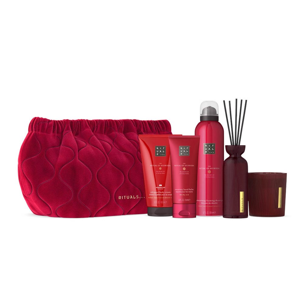 Rituals Pflege-Geschenkset Rituals Ayurveda Geschenk-Tasche L – 5-teilig für innere Balance, 5-tlg., Geschenk-Tasche L mit Ayurveda Pflege & Duftprodukten von Rituals
