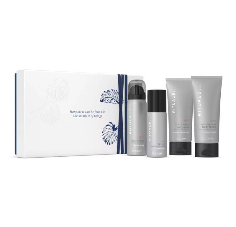 Rituals Pflege-Geschenkset Rituals Homme Sport Geschenkset S 4-teilig – Erfrischende Pflege, 4-tlg., Erfrischendes Herren-Geschenkset mit Bambus & Minze von Rituals