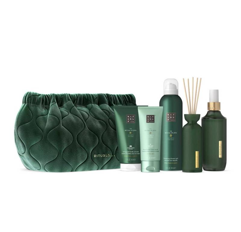 Rituals Pflege-Geschenkset Rituals Jing Geschenk-Tasche L – 5-teilig für Ruhe & Entspannung, 5-tlg., Beruhigendes Jing Geschenk-Set L mit Jujube & Lotus von Rituals