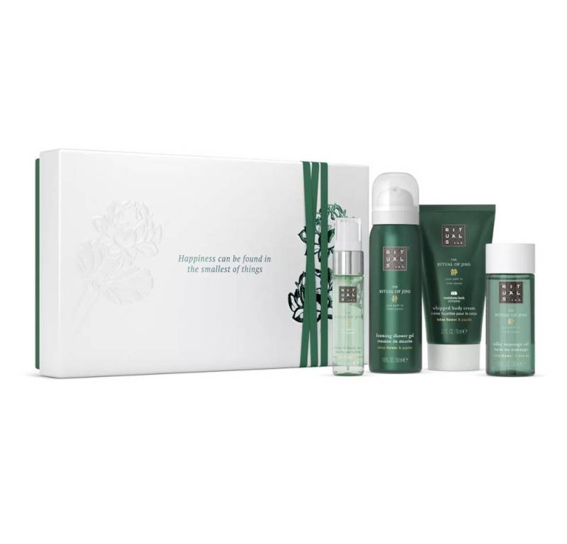 Rituals Pflege-Geschenkset Rituals Jing Geschenkset S – 4-teilig mit Dusch & Pflege, 4-tlg., 4-teiliges Jing Set mit Lotus & Jujube – für Entspannung & Ruhe von Rituals