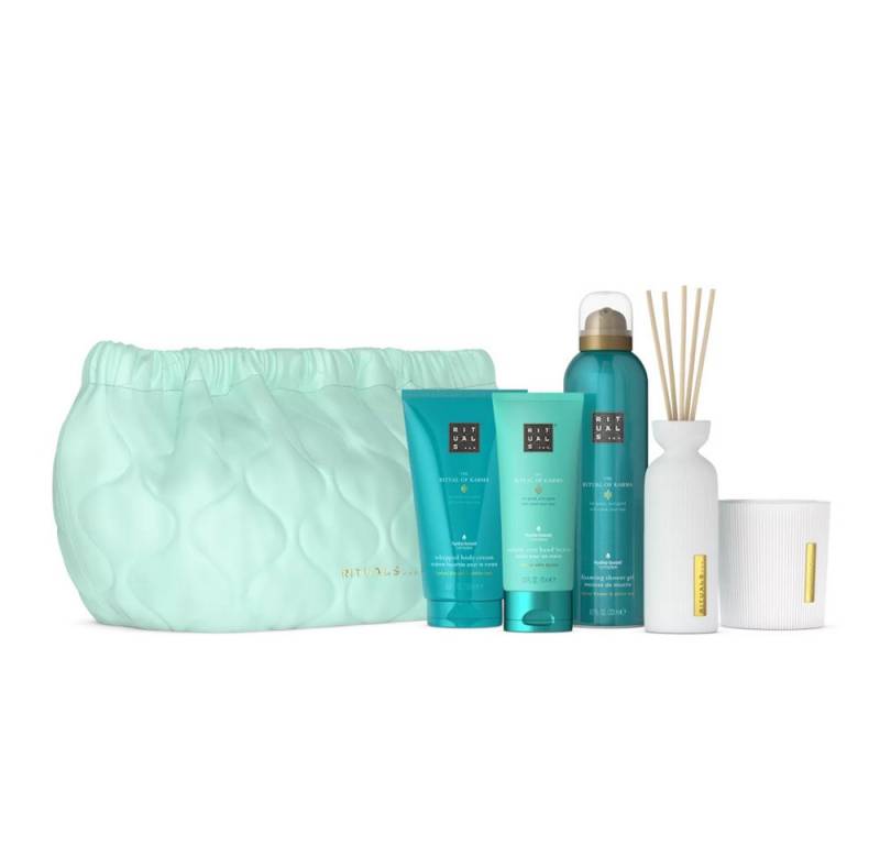 Rituals Pflege-Geschenkset Rituals Karma Geschenk-Tasche L – 5-teilig für Sommer & Pflege, 5-tlg., Sommerliches Karma Geschenk-Set L mit Hydra-Boost Complex von Rituals
